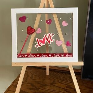3-D VALENTINES SET IN RESIN ON GLASS